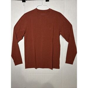 Duck Camp Bamboo Long Sleeve T Shirt Orange Rust Color Size-M